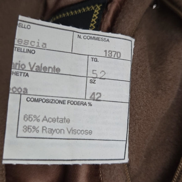 Mario Valente Men's Italian Made Wool & Cashmere Coat Sz 42 - Picture 11 of 15